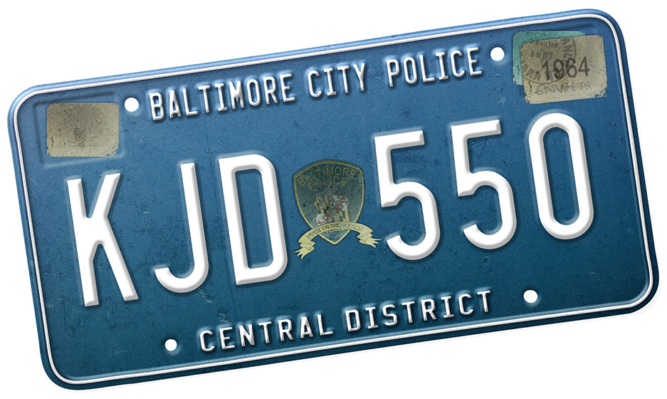 BALT POLICE MOCK TAG PLATE TILT 72