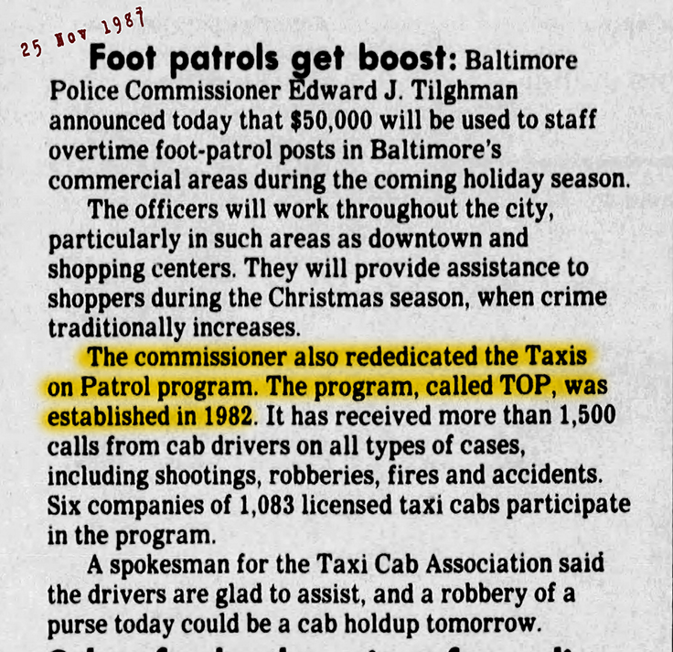 The Evening Sun Wed Nov 25 1987 TAXI72